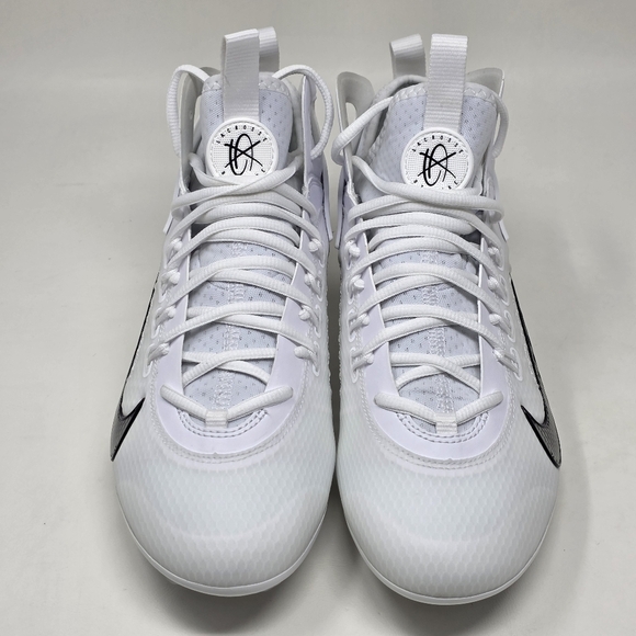 Nike Men’s Sz 9 Huarache 9 Elite LAX Lacrosse Cleats White/Black FD0088-101 New - Picture 7 of 10